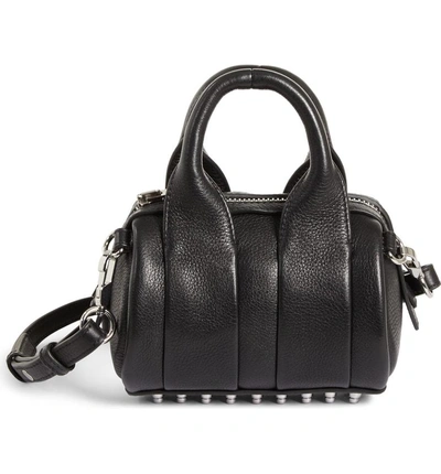 Shop Alexander Wang Baby Rockie Leather Satchel - Black