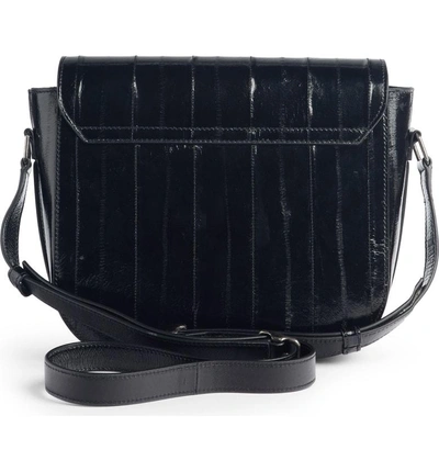 Shop Saint Laurent Betty Genuine Eelskin Shoulder Bag In Noir