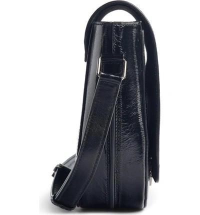 Shop Saint Laurent Betty Genuine Eelskin Shoulder Bag In Noir