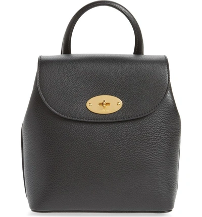 Shop Mulberry Mini Bayswater Calfskin Leather Convertible Backpack - Black