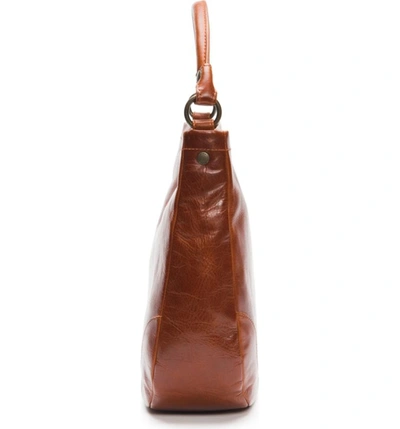 Shop Frye Melissa Leather Hobo - Red In Red Clay