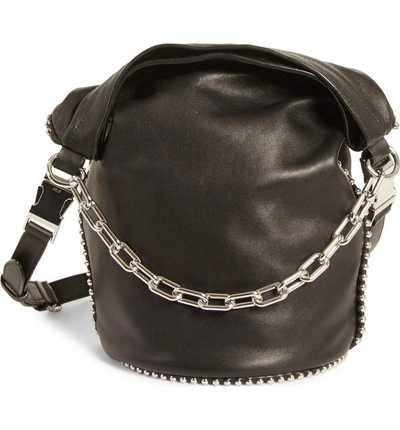 Shop Alexander Wang Attica Dry Sack Leather Bucket Bag In Black