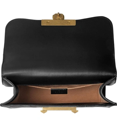 Shop Gucci Osiride Genuine Snakeskin & Gg Supreme Shoulder Bag - Black In Nero/ Cuir/ Beige Ebony/ Ruby