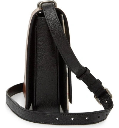 Shop Burberry Medium D-ring Vintage Check & Leather Crossbody Bag In Tan/ Black