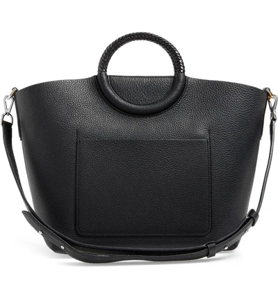 Shop Michael Kors Skorpios Leather Market Bag - Black