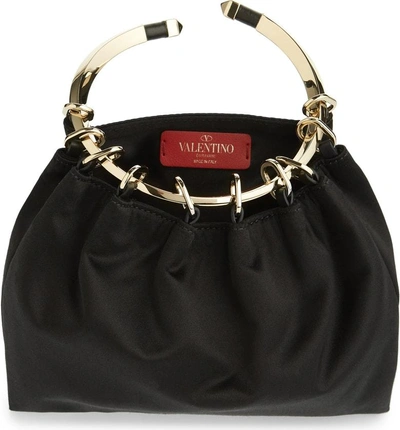 Shop Valentino Bebop Loop Handle Clutch - Black