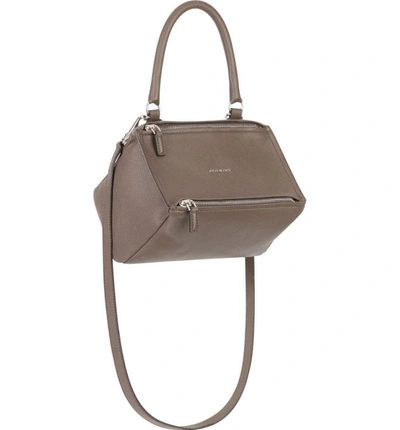 Shop Givenchy 'small Pandora' Leather Satchel - Grey In Heather Grey