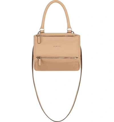 Shop Givenchy 'small Pandora' Leather Satchel - Beige In Powder