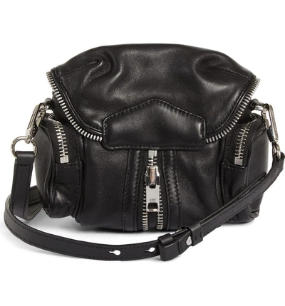 Shop Alexander Wang Mini Marti Leather Crossbody Bag In Black