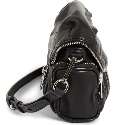 Shop Alexander Wang Mini Marti Leather Crossbody Bag In Black