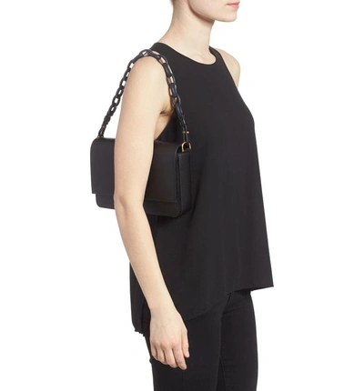 Shop Tory Burch Kira Leather Shoulder Bag - Black