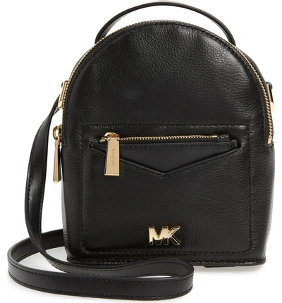 Shop Michael Michael Kors X-small Convertible Leather Backpack - Black