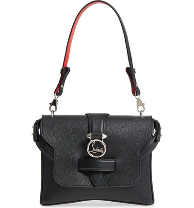 Shop Christian Louboutin Small Rubylou Calfskin Leather Bag In Black/ Black