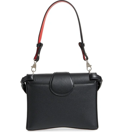 Shop Christian Louboutin Small Rubylou Calfskin Leather Bag In Black/ Black