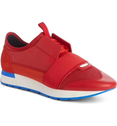 Shop Balenciaga Race Runner Sneaker In Rouge