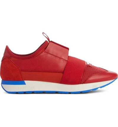 Shop Balenciaga Race Runner Sneaker In Rouge