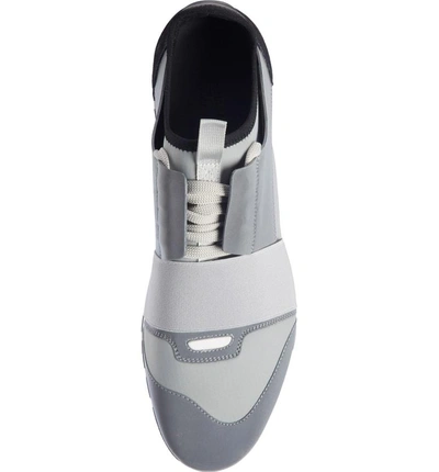 Shop Balenciaga Race Runner Sneaker In Grey Multi