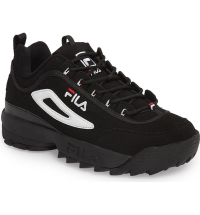 Shop Fila Disruptor Ii Sneaker In Black/ White/ Red