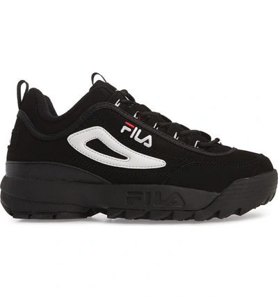 Shop Fila Disruptor Ii Sneaker In Black/ White/ Red