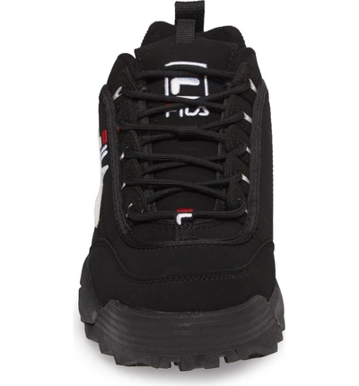 Shop Fila Disruptor Ii Sneaker In Black/ White/ Red