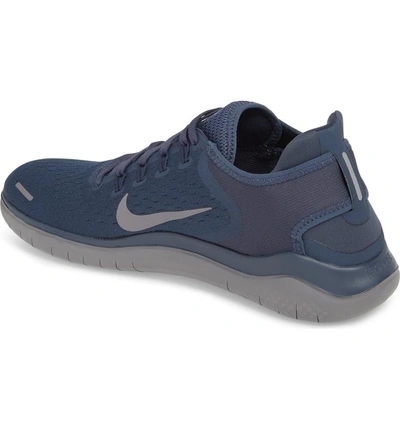 Shop Nike Free Rn 2018 Running Shoe In Thunder Blue/ Smoke