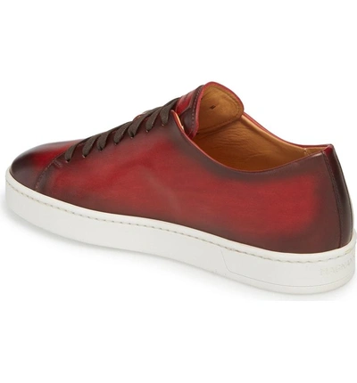 Shop Magnanni Belmont Lo Sneaker In Red Leather