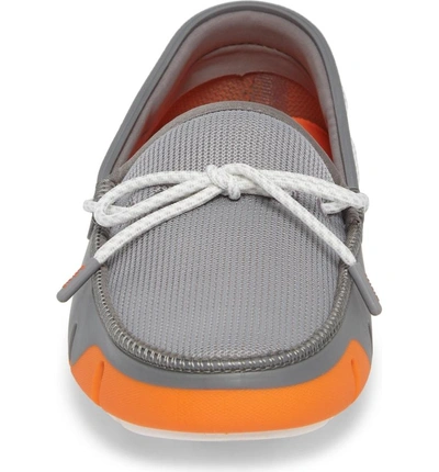 Shop Swims Stride Lace Loafer In Orange/grey/white Fleck Fabric