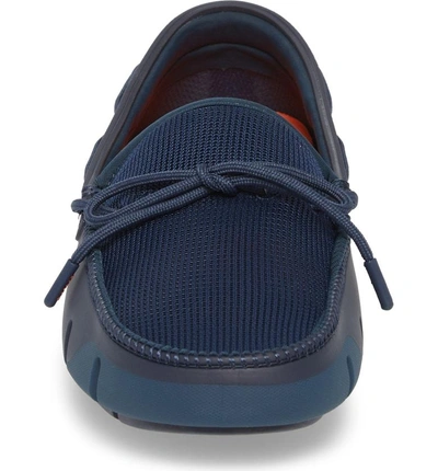 Shop Swims Stride Lace Loafer In Poseidon/ Navy Fleck Fabric
