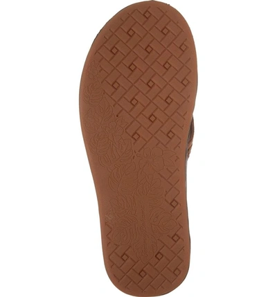 Shop Tommy Bahama Shallows Edge Flip Flop In Tan Leather