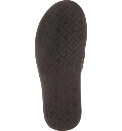 Shop Tommy Bahama Shallows Edge Flip Flop In Black Leather