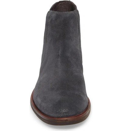 Shop John Varvatos Star Usa Waverly Covered Chelsea Boot In Mineral Black Suede