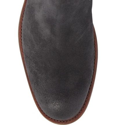 Shop John Varvatos Star Usa Waverly Covered Chelsea Boot In Mineral Black Suede