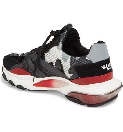 Shop Valentino Bounce Sneaker In Light Grey/ Dark Grey
