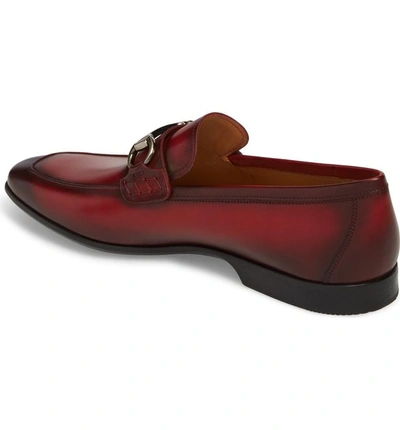 Shop Magnanni 'rafa Ii' Bit Loafer In Red/ Red Leather