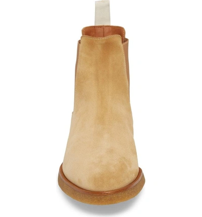 Shop Common Projects Chelsea Boot In Amber Suede