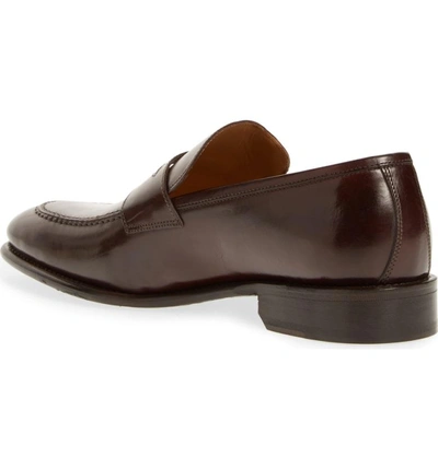Shop Florsheim Imperial Venucci Apron Toe Penny Loafer In Brown Leather