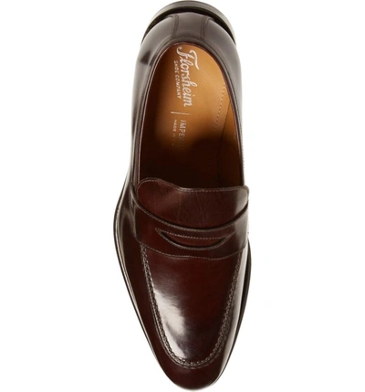 Shop Florsheim Imperial Venucci Apron Toe Penny Loafer In Brown Leather