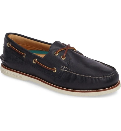 Shop Sperry 'gold Cup - Authentic Original' Boat Shoe In Navy Leather
