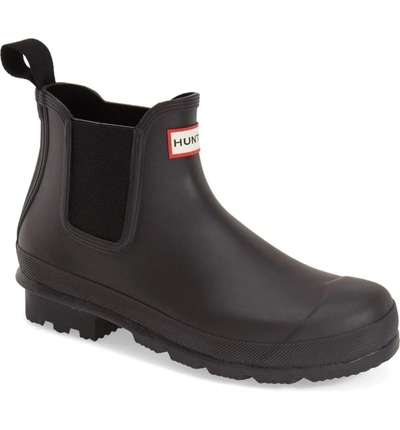 Shop Hunter 'original' Waterproof Chelsea Rain Boot In Black