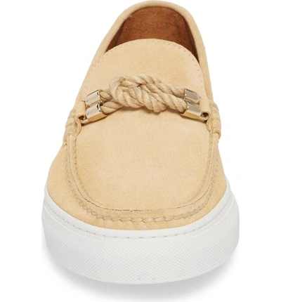 Shop Grand Voyage Bitton Square Knot Loafer In Beige Suede