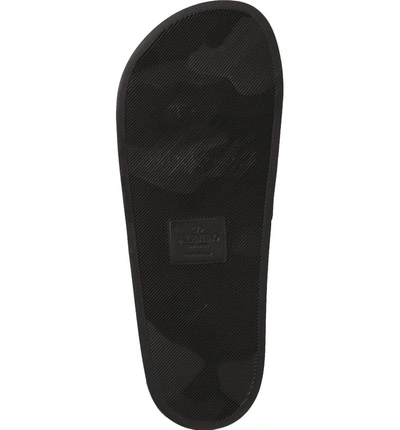Shop Valentino Slide Sandal In Nero/ Bianco