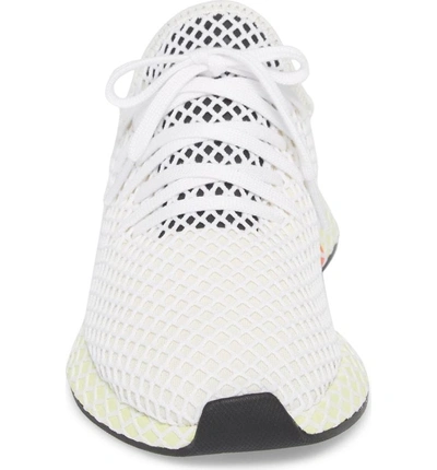 Shop Adidas Originals Deerupt Runner Sneaker In White/ Black/ White