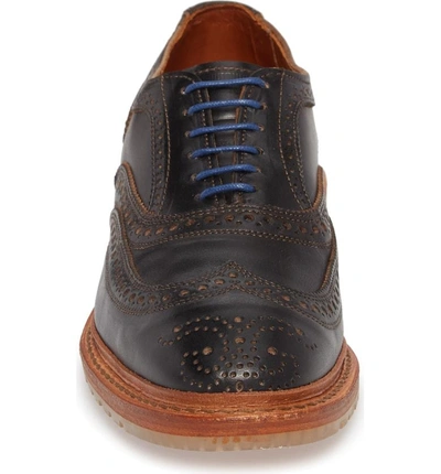 Shop Allen Edmonds Mctavish Lugged Wingtip In Black Leather