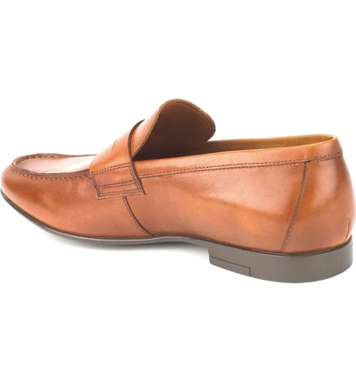 Shop Gordon Rush Connery Penny Loafer In Cognac Leather