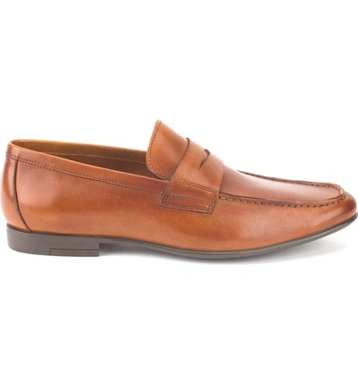 Shop Gordon Rush Connery Penny Loafer In Cognac Leather