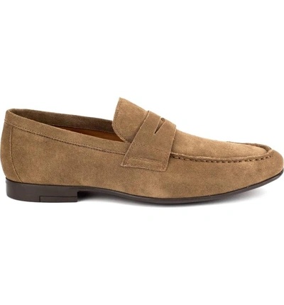 Shop Gordon Rush Connery Penny Loafer In Toffee Leather