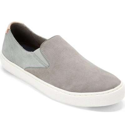 Shop Cole Haan Grandpr? Deck Slip-on Sneaker In Ironstone / Vapor Gray Nubuck