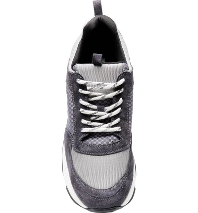 Shop Steve Madden Russell Platform Sneaker In Grey Leather