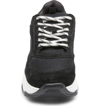 Shop Steve Madden Russell Platform Sneaker In Black Leather