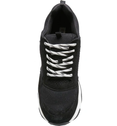 Shop Steve Madden Russell Platform Sneaker In Black Leather